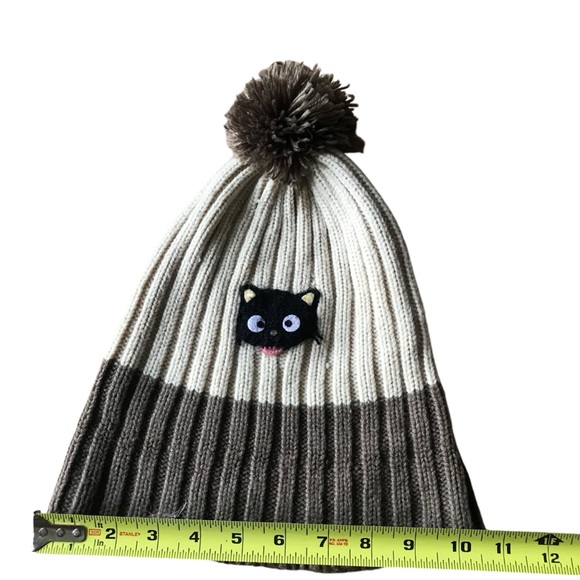 Vintage retired Sanrio chococat unisex one size knit winter beanie hat Pom Pom - Picture 3 of 7